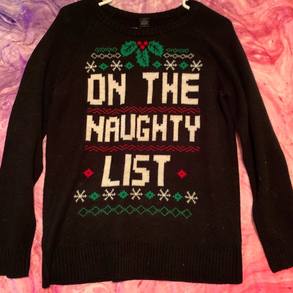 Christmas sweater “On the naughty list” - Picture 1 of 4